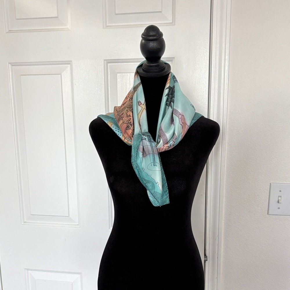 Joana Bartis Vintage Barcelona Inspired Silk Scarf - Picture 9 of 11